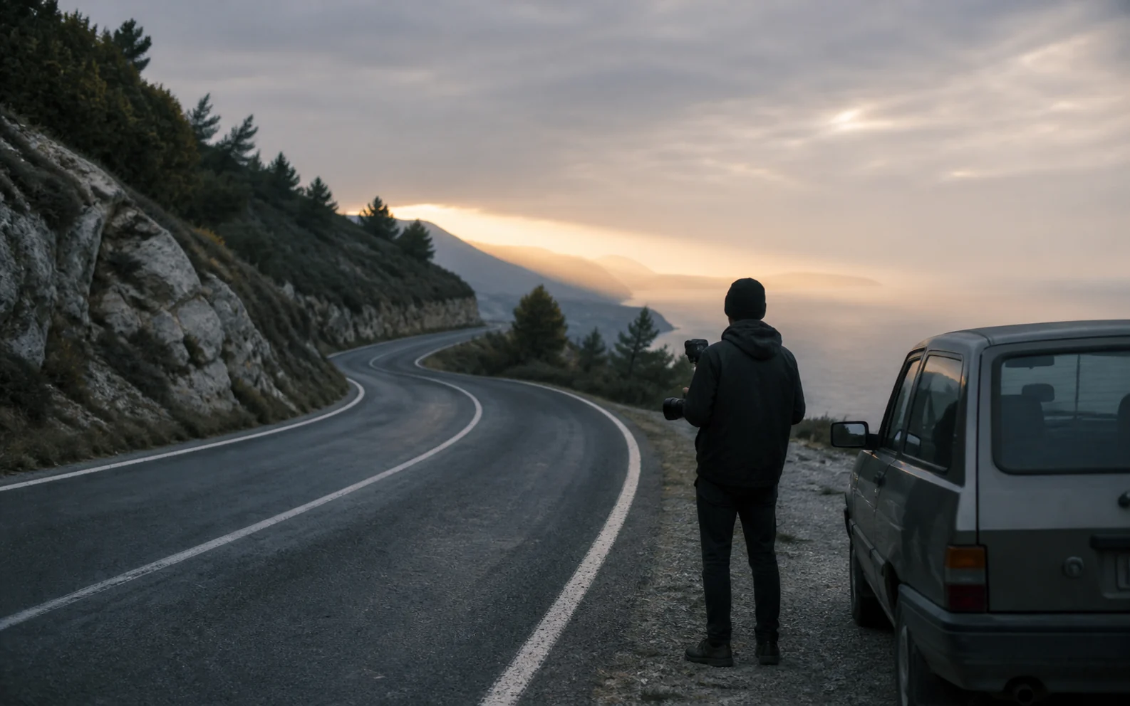 Yolda Bir Gün projesinden sinematik yolculuk karesi