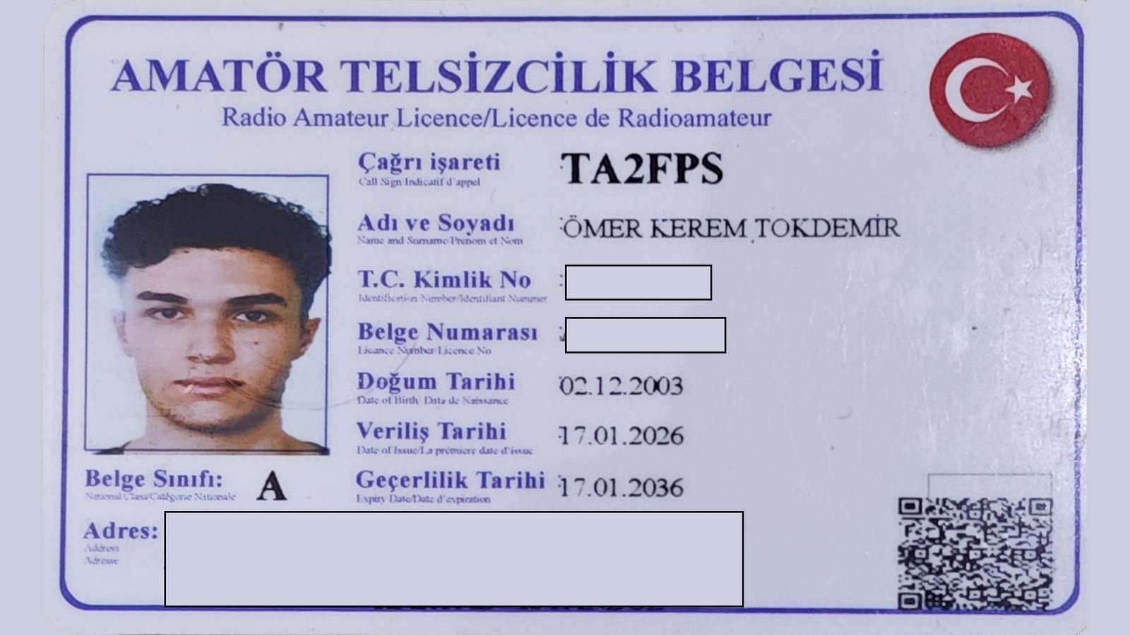Amatör Telsizcilik Belgesi belge görseli